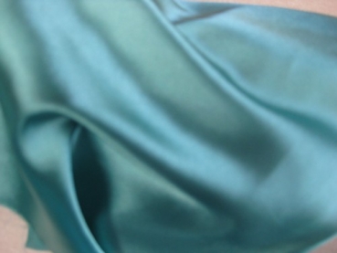 Sehr Dünner Stretch Satin Türkis Meterware